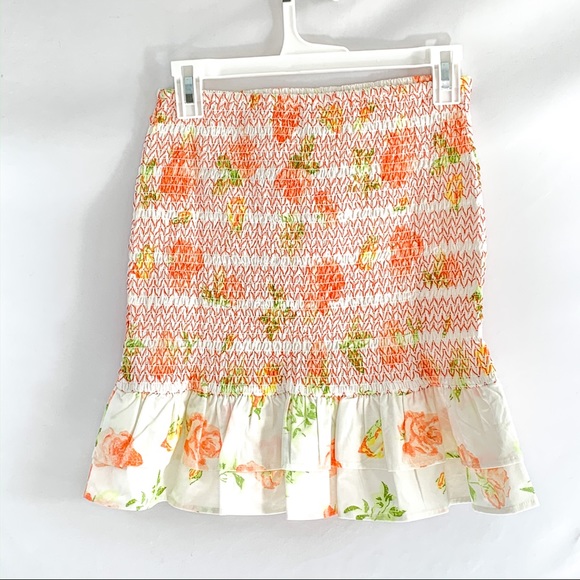 ASOS Sacred hawk shirred waist rose mini skirt - Picture 3 of 5